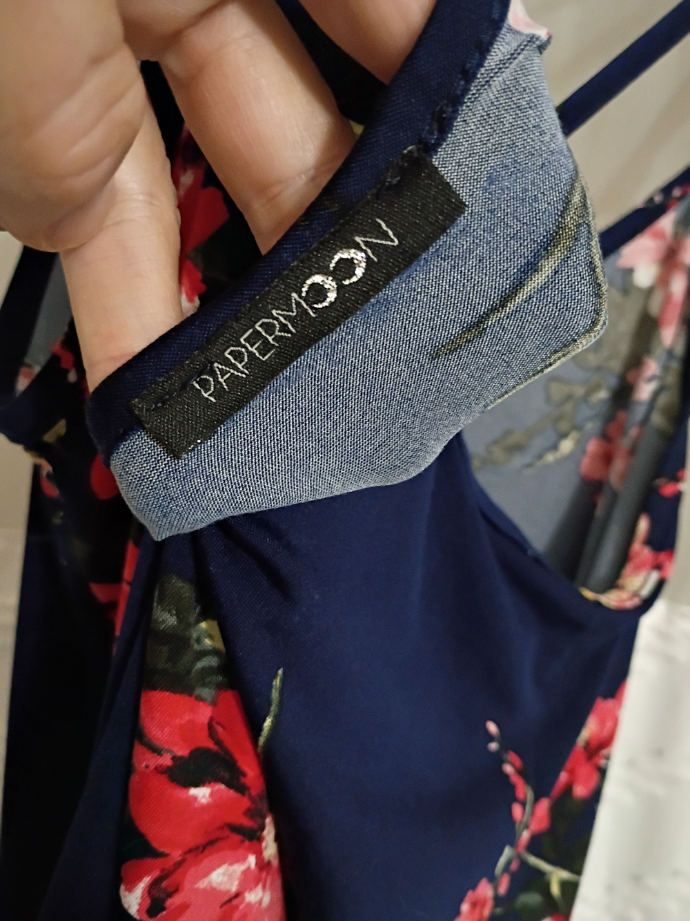 Papermoon Navy Floral Crossbody Bag